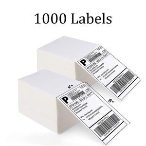 Thermal Direct Shipping Label 1000 4x6 Fan-Fold Labels Commercial Grade